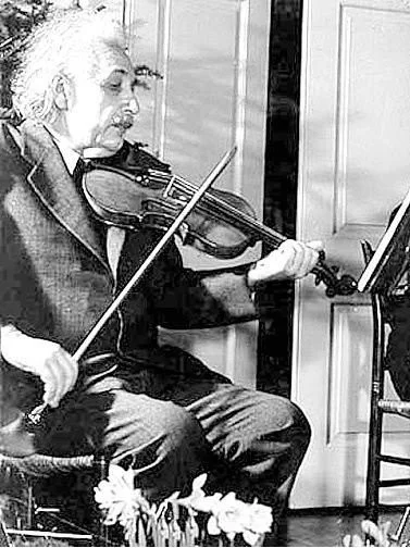 Albert Einstein playing Oxford Violin