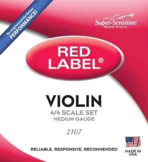Accessories:Red Label - Violin Strings Set - Medium - 4/4