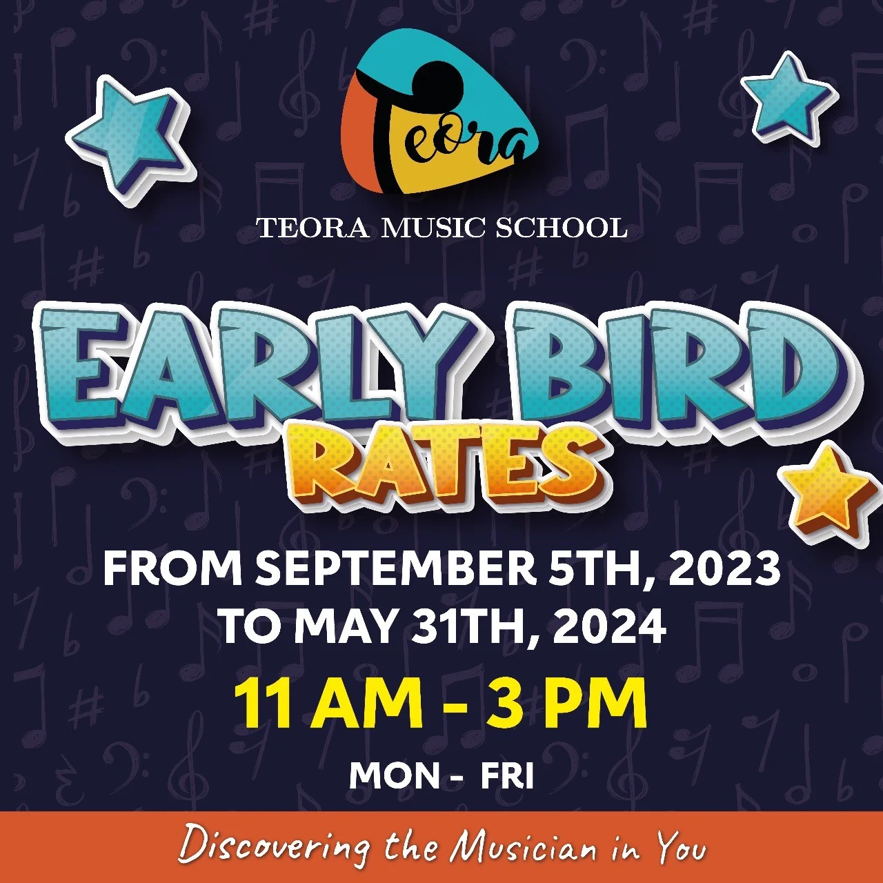 Early Bird Rates - Discovering The Musician In You